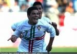 Salvador Agra celebra un gol con Portugal sub 21. - 