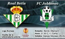 Cartel Real Betis - F.C. Jablonec